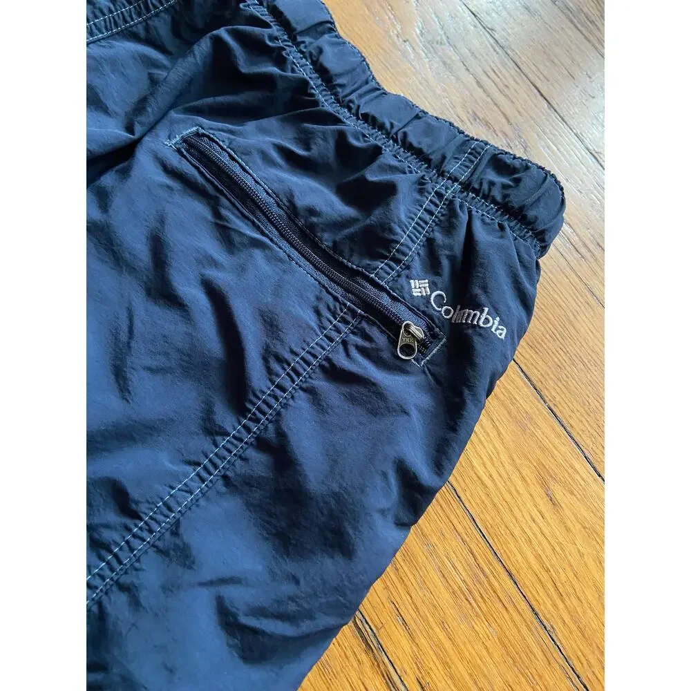 COLUMBIA Omni-Shade Blue Cargo Swim Trunks Mens sz L